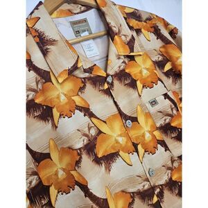 Vintage Quicksilver Men's Hawaiian Shirt Shortsleeve Size XL Aloha Floral Sunset